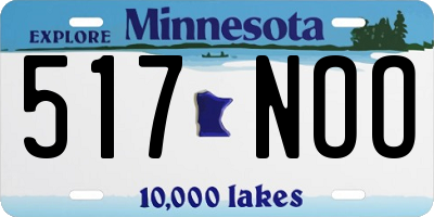 MN license plate 517NOO