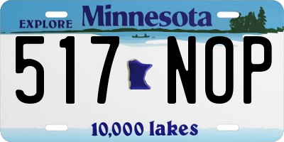 MN license plate 517NOP