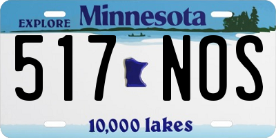 MN license plate 517NOS