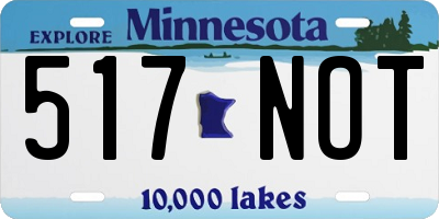 MN license plate 517NOT