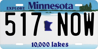 MN license plate 517NOW