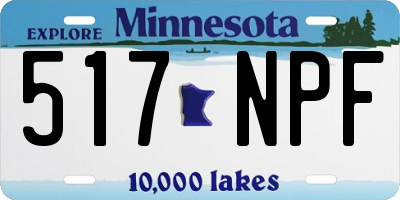 MN license plate 517NPF