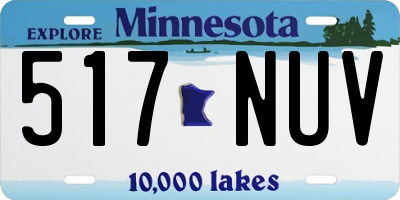 MN license plate 517NUV