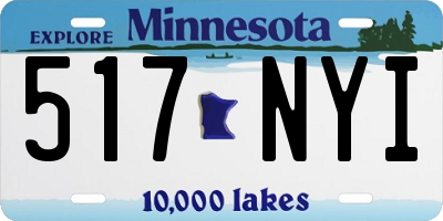 MN license plate 517NYI