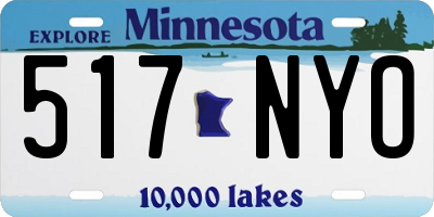 MN license plate 517NYO