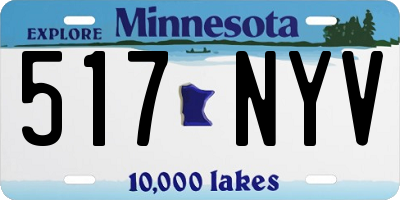 MN license plate 517NYV