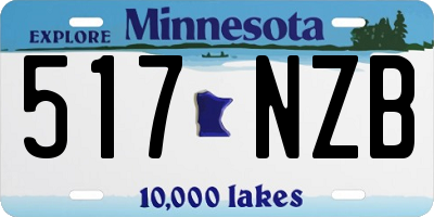 MN license plate 517NZB