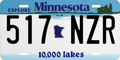 MN license plate 517NZR