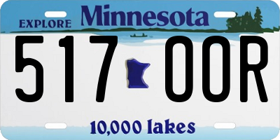 MN license plate 517OOR