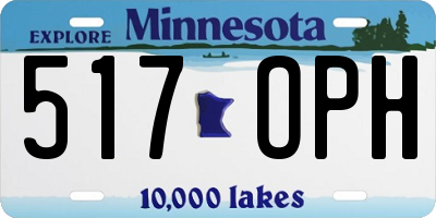MN license plate 517OPH