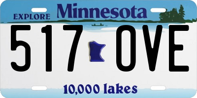 MN license plate 517OVE