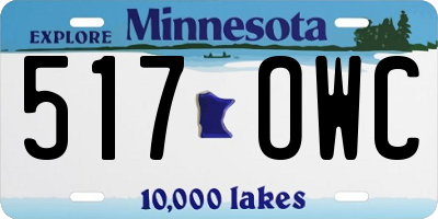 MN license plate 517OWC