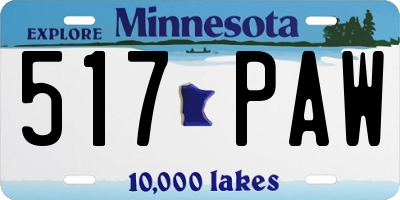 MN license plate 517PAW