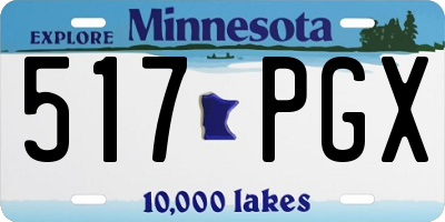 MN license plate 517PGX
