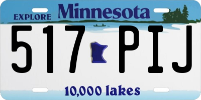 MN license plate 517PIJ