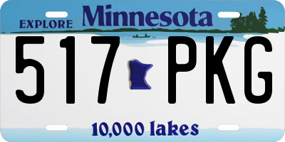 MN license plate 517PKG