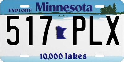 MN license plate 517PLX