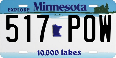MN license plate 517POW