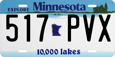 MN license plate 517PVX