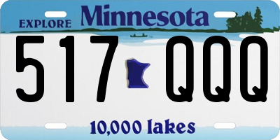 MN license plate 517QQQ
