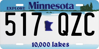 MN license plate 517QZC