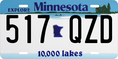 MN license plate 517QZD