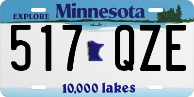 MN license plate 517QZE
