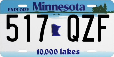 MN license plate 517QZF