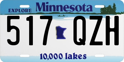 MN license plate 517QZH