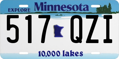 MN license plate 517QZI