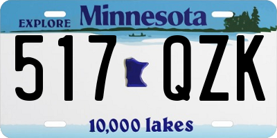 MN license plate 517QZK