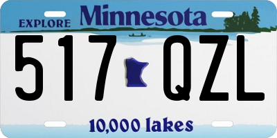 MN license plate 517QZL