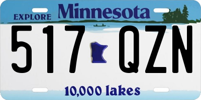 MN license plate 517QZN