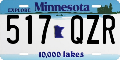 MN license plate 517QZR