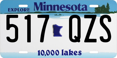 MN license plate 517QZS