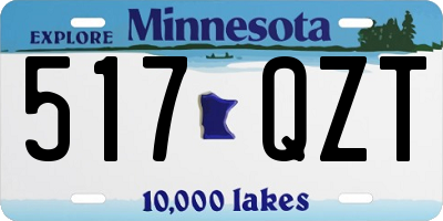 MN license plate 517QZT