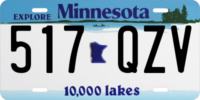 MN license plate 517QZV