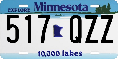 MN license plate 517QZZ