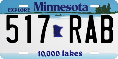 MN license plate 517RAB