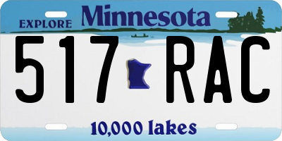MN license plate 517RAC