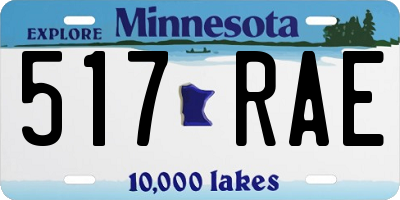 MN license plate 517RAE