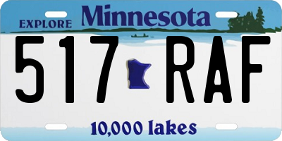 MN license plate 517RAF