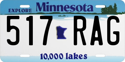 MN license plate 517RAG
