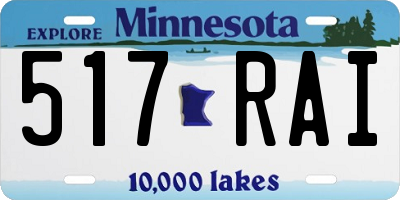 MN license plate 517RAI
