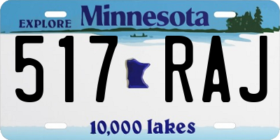 MN license plate 517RAJ