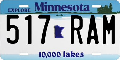 MN license plate 517RAM