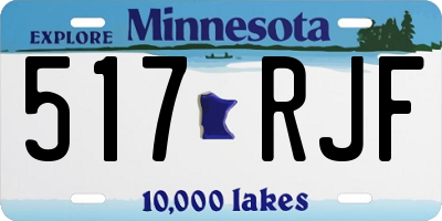 MN license plate 517RJF