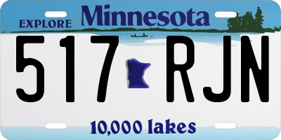 MN license plate 517RJN
