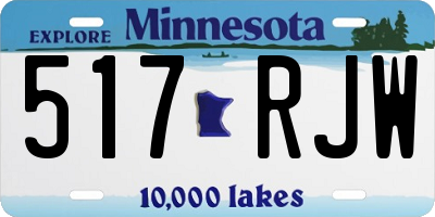 MN license plate 517RJW