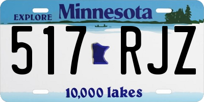 MN license plate 517RJZ